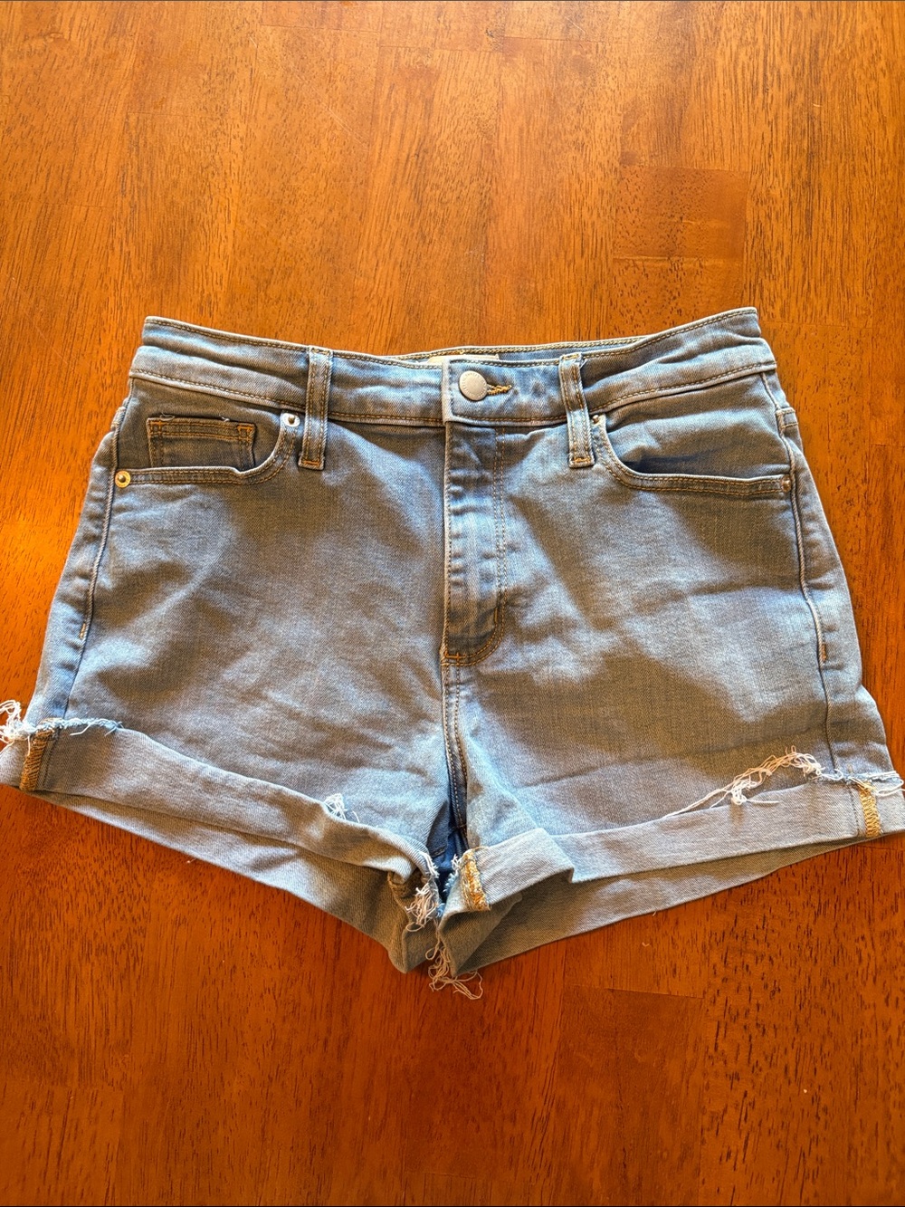 Universal Thread Light Blue Rolled Hem Denim Shorts